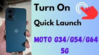 Как включить быстрый запуск на Moto G34 5G, G54 5G, G64 5G (Android 14)