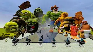 BIG HOLE SHREDDER ALL ITALIAN AI BRAINROT VS LIN GANG GU MELON SPARTAN KICKING IN GARRY'S MOD #3