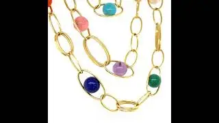 Ippolita 18k Yellow Gold Multi-Stone Bead & Chain Necklace, 36 inches.