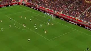 FM-17 Arsenal 4-0 Roma Lacazette Goal