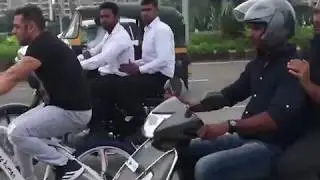 Salman Khan Cycling On Bandra Worli Sea Link In Mumbai Full HD Video 1