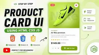 🔥 Build a Stunning Product Card UI with HTML CSS & JavaScript | Step-by-Step