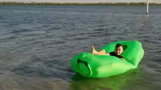 How to inflate ICEFOX laybag, lazy bag, air sofa, air lounge, inflatable lounger by Our little fan.