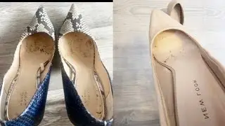 Very worn & stinky pumps, well worn pumps & stilettos, high heels, office shoes 4 parts in video