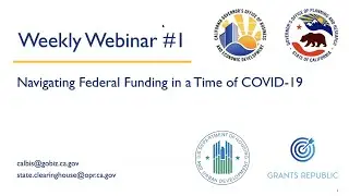 Weekly Webinar #1: Navigating Federal Funding in a Time of COVID-19