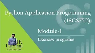 Python application programming exercise programs | Python programming exercise solutions VTU