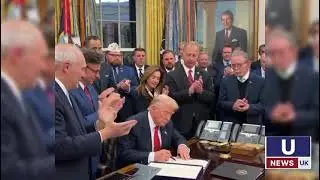 Президент Трамп и Мелания подписывают указ о поддержке системы приёмных семей
