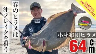 【春ヒラメ】遠浅サーフで良型ヒラメを狙い撃ち！春はポイント選びが重要。