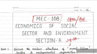 MEC 108 Solved Assignment 2024-25 | MEC 108 Assignment 2025 in English | MEC 108 Assignment 2025