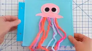Sensory Jelly Fish or Octopus Felt Busy Book: (Very easy!) How to Make