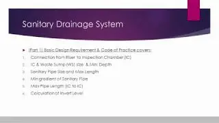 Sanitary Drainage System- Design Part 1