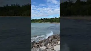 Walk on Lake Huron in Grand Bend in Canada 🇨🇦 #shorts