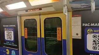 [Pacman livery] Sentosa monorail from Resorts World station to Imbiah Station 