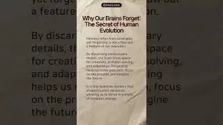 Why Our Brains Forget The Secret of Human Evolution #motivation #quotes #shorts #tricks #psychology