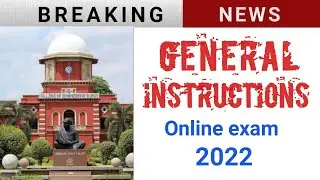 General Instructions | Anna University online exam 2022