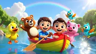Row Row Row Your Boat 🚣&zwj;♀️Nursery Rhyme for Kids | Baby Songs & Rhymes