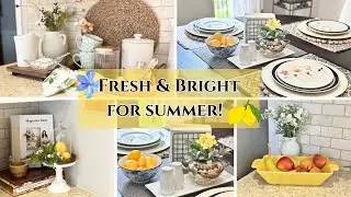 Fresh & Bright Summer Kitchen | Summer Kitchen Refresh | Easy, Affordable Decor Ideas