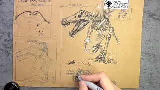 Draw a Dinosaur Skeleton Week4 Dynamic Sketching Homework