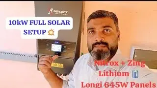 Nitrox 10kW Solar System Complete Installation | Zing 51V 100Ah Battery | Longi HiMO X10 645W Panels