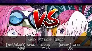 One Piece Card Game Duel #191 - [Красный/Чёрный] OP11 Коби против [Зелёного] ST11 Уты