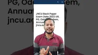 JNCU Back Paper Time Table Download kaise karen | Back Paper Exam Time Table 2023 #shorts