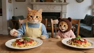 Italian pasta made from natural ingredients by mama cat and ginger kitten!