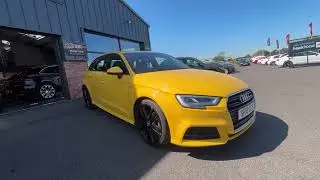 Audi A3 2.0 tfsi s line in yellow 2018
