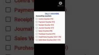Most Important vouchers in Tally|| Accounting Voucher || Inventory Voucher