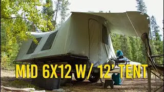 Палатка Mid 6x12 BLACKOUT с 12-футовым прицепом-палаткой Jumping Jack - подробный обзор.
