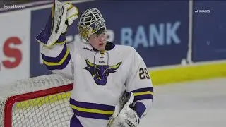 Minnesota college goalie is comfortable and confident in net