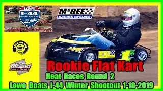 S03➜E33 Rookie Flat Kart Heat Races - Round 2 Lowe Boats I-44 Winter Shootout 1-18-2019
