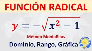 📉 FUNCIÓN RADICAL NEGATIVA - Raíz cuadrada con signo negativo | Dominio, rango y gráfica  | Juliana