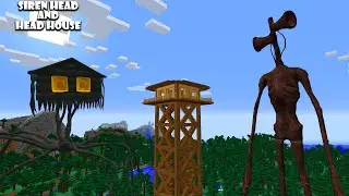 SURVIVING FROM HOUSE HEAD and SIREN HEAD in Minecraft - Gameplay - Coffin Meme