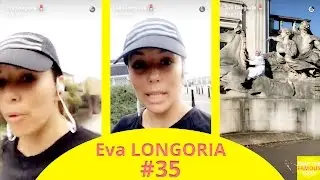 Eva Longoria jogging in Wales - snapchat - august 17 2016