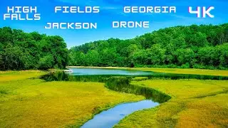 High Falls Lake and Fields - Mavic 3 learning - Jackson Georgia 4K