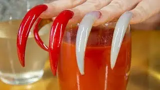 КАК БЫСТРО ПОКРАСИТЬ ОЧЕНЬ ДЛИННЫЕ НОГТИ - ШУТКА