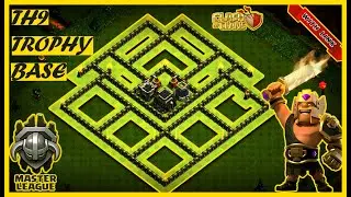 COC Town Hall 9 (TH9) Trophy Base 2021 With Links & replay - Clash Of Clans