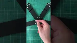 Making the Cage Body Harness 😍#leatherfashion #outfitinspiration #leatherharness #asmr #styleinspo