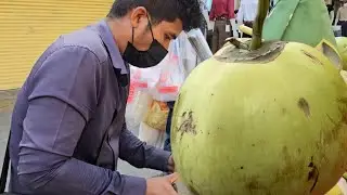 Great Skill Slicing King Coconut Fruit #viral #video #asmr #youtube #coconut