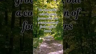 Timeless Wisdom from Proverbs 13 : 20 #shorts #bible