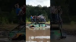 Monster Truck Gets Stuck in Water || ViralHog
