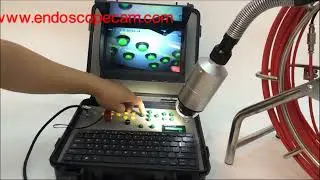 75mm 360 rotation pipe camera with DVR meter counter