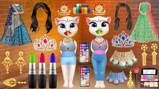 Talking Tom 😀| Billi Two dhulan ki shadi Funny makeup lipstick comedy video