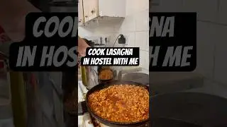 Cooked chicken lasagna in my Hostel | lasagna & bechamel sauce recipe #whitesaucepasta #lasagna #uk