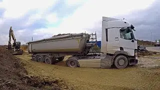 Rescue of stuck Renault with trailer