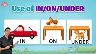 Use of 'IN' 'ON' 'UNDER' for Kids | How To Use 'IN' 'ON' 'UNDER' in English Sentences | Prepositions