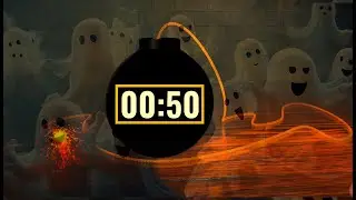 50 Second Ghost Blast Timer | Countdown with Horror Music & Clock Ticking Sound + Scary Alarm