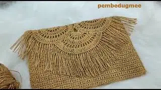 Kağıt İplikten Çok Kolay Clutch Çanta Yapılışı
