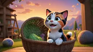 Four Sleepy Kittens Dream in the Sun | Cozy Cat Song for Kids | Baby Rhymes Preschool Learning Fun