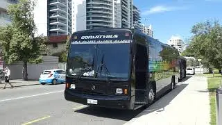 GoPartyBus Mercedes-Benz O305 (Coachworks Orana) CVL3208 Departs Terrace Road,Perth CBD